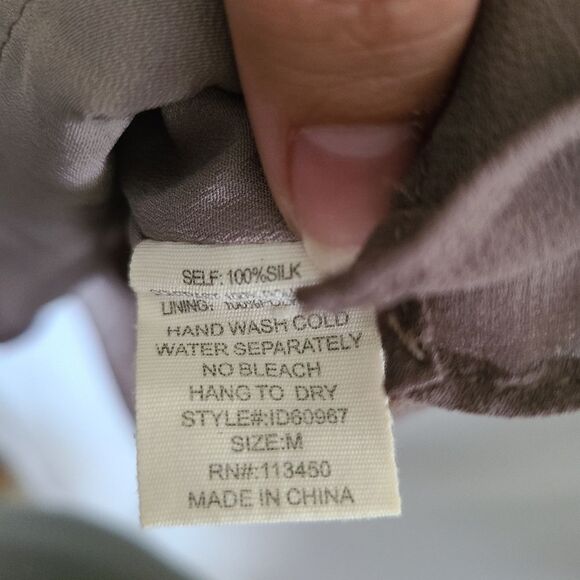 LuPruia 100% silk Embellished Dress sz M - Picture 4 of 5